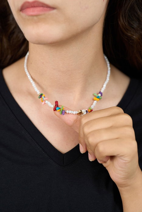 Heliophilia Silver Collar Multicolor de Metal ELKGC68400 Heliophilia Silver Collar Multicolor de Metal ELKGC68400